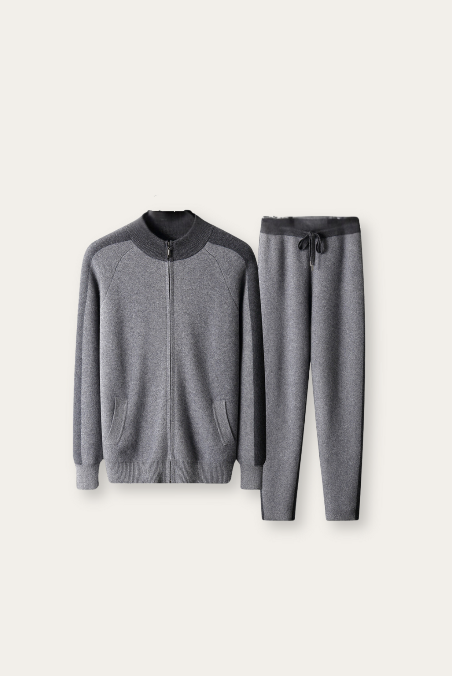Grey Cashmere Merino Wool Set – Vittore-S-The Livary