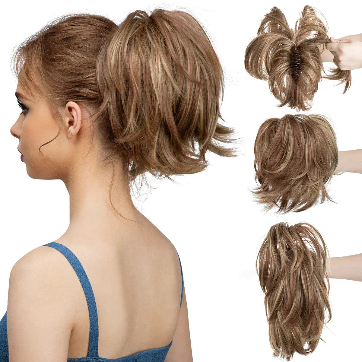 Hair extension for Ponytail – TwistPop-#1-Nora Luxe