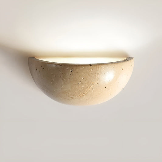 Half-Round LED Wabi-Sabi Wall Lamp - ZenGlow-Nora Luxe