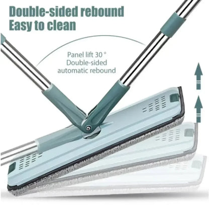 Handsfree Flat Press Mop with Bucket - FlexiMop-3 cloths-Nora Luxe