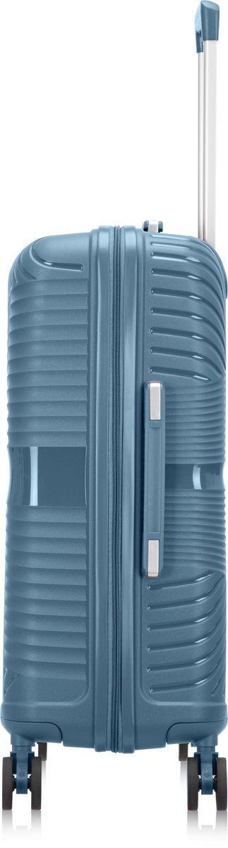 Hard Shell Blue Suitcase – Amalfi-M (65 L)-Nora Luxe