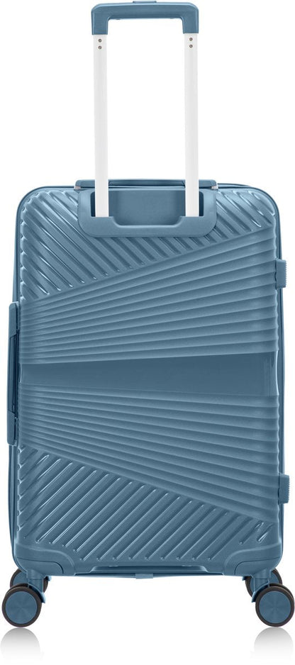 Hard Shell Blue Suitcase – Amalfi-M (65 L)-Nora Luxe