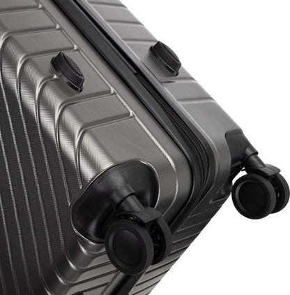 Hard-shell suitcase – Cordoba-Silver-M (63L)-Nora Luxe