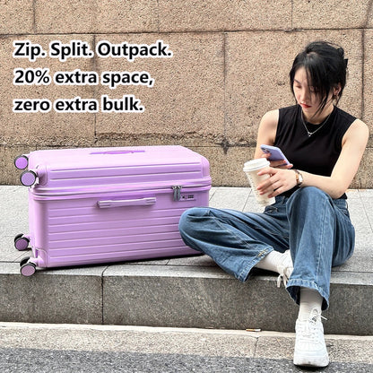 Hard shell suitcase – Milano Voyager-White-S (39 L)-Nora Luxe