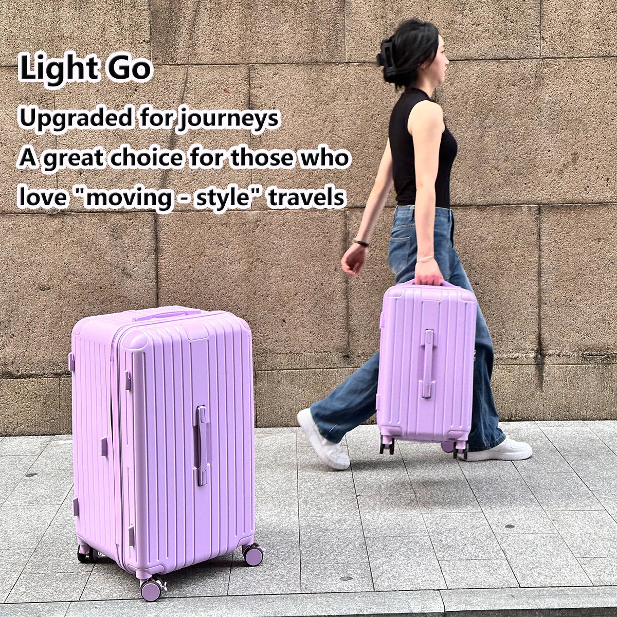 Hard shell suitcase – Milano Voyager-White-S (39 L)-Nora Luxe