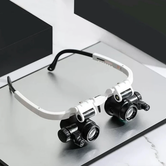 HD Magnifying Glass with LED Lighting and Interchangeable Lenses - Optiview-The Livary