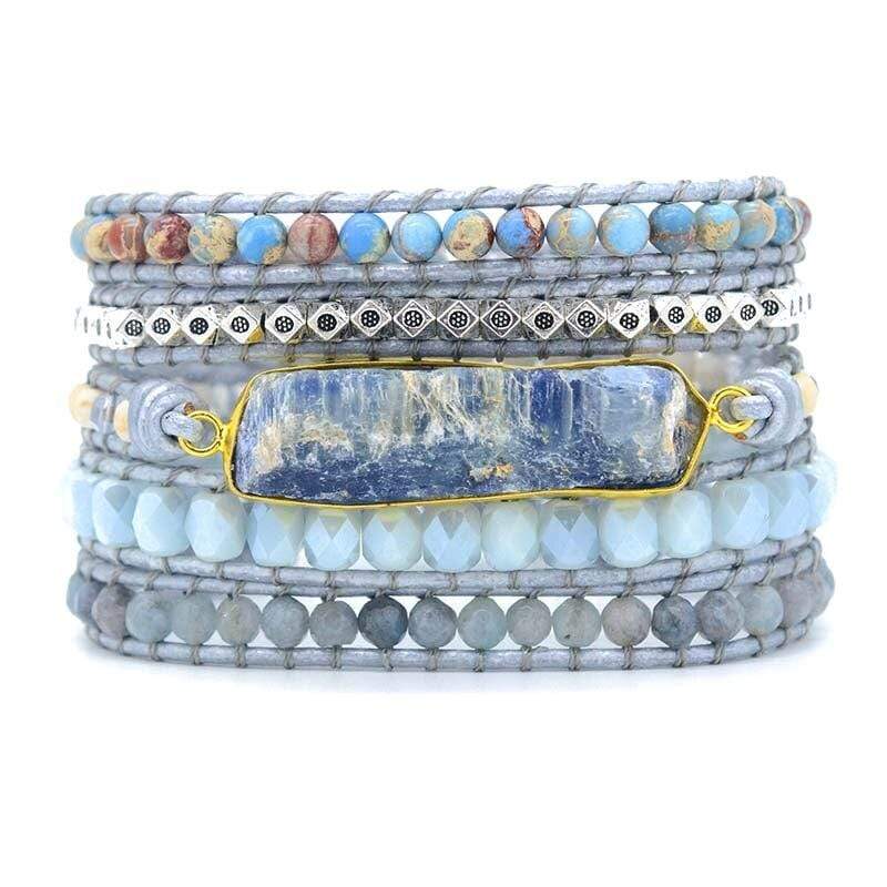 Healing Blue Topaz Wrap Bracelet - Aurina-Nora Luxe
