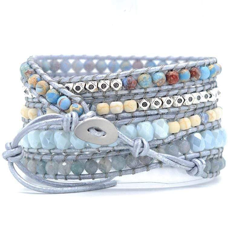 Healing Blue Topaz Wrap Bracelet - Aurina-Nora Luxe