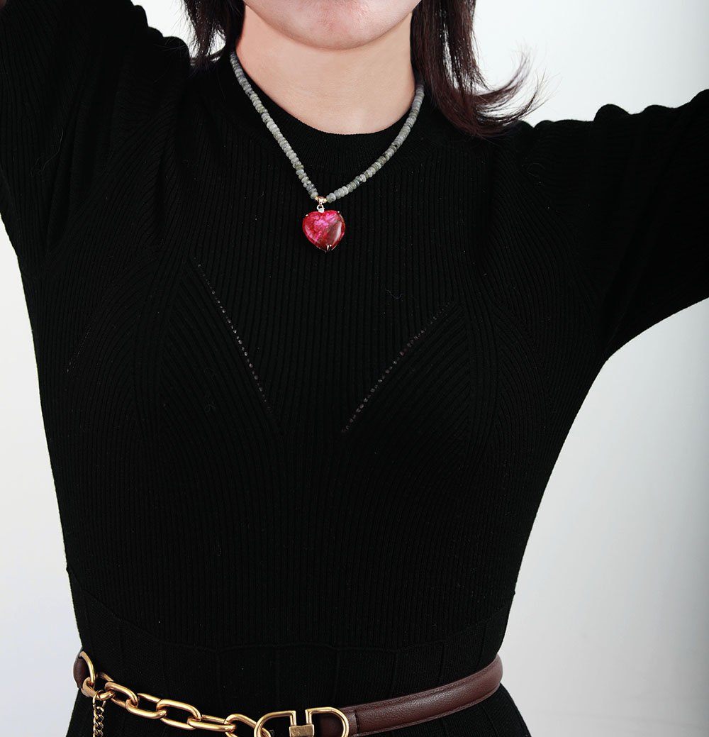 Healing Heart Bead Necklace - Nova-Nora Luxe