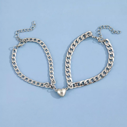 Heart Bracelet Set - Liora-Silver-Nora Luxe