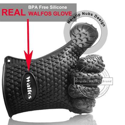 Heat Resistant Gloves - GrillGuard-Black-Nora Luxe