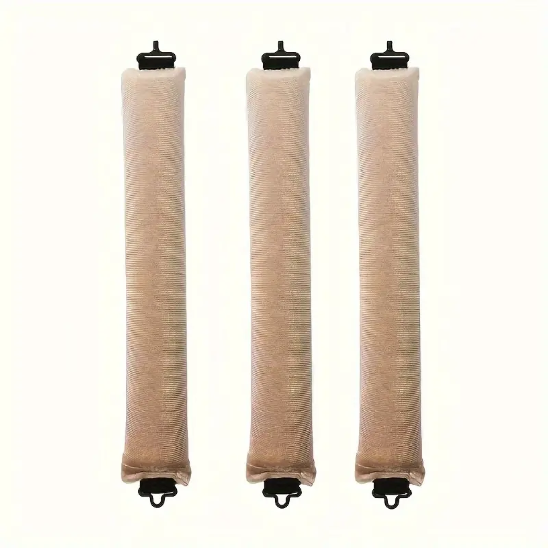 Heatless Hair Curler Set - Soft Curls While You Sleep-Khaki-3 pieces-Nora Luxe