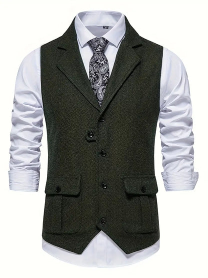 Herringbone Blazer for Men - Niklas-Green-S-Nora Luxe