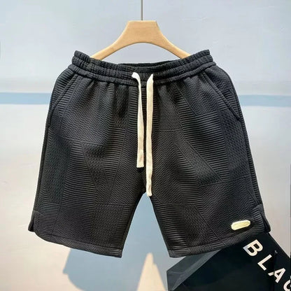 Herringbone men's shorts with Ice-Silk technology – Milo-Black-S-Nora Luxe