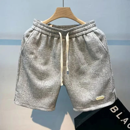 Herringbone men's shorts with Ice-Silk technology – Milo-Black-S-Nora Luxe