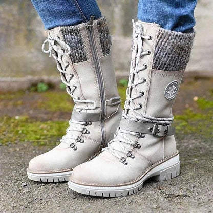 High Women's Boots with Orthopedic Sole - Amelia-White-3.0-Nora Luxe