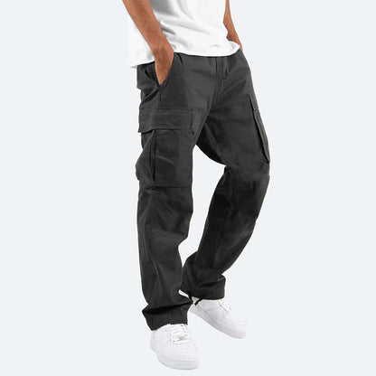 Howard - Casual Cargo Trousers for Men-Black-S-Nora Luxe