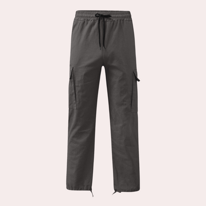 Howard - Casual Cargo Trousers for Men-Gray-S-Nora Luxe