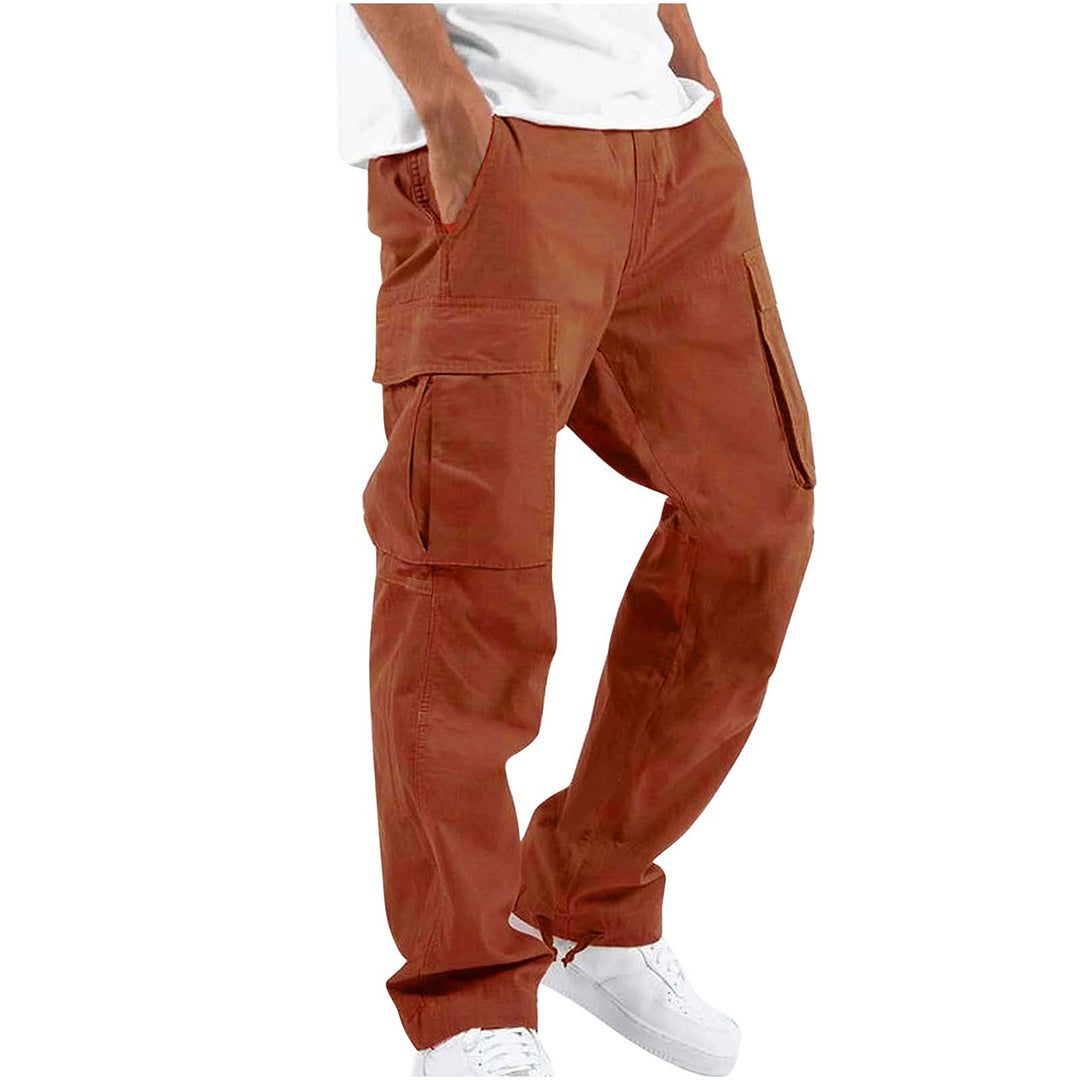 Howard - Casual Cargo Trousers for Men-Orange-S-Nora Luxe