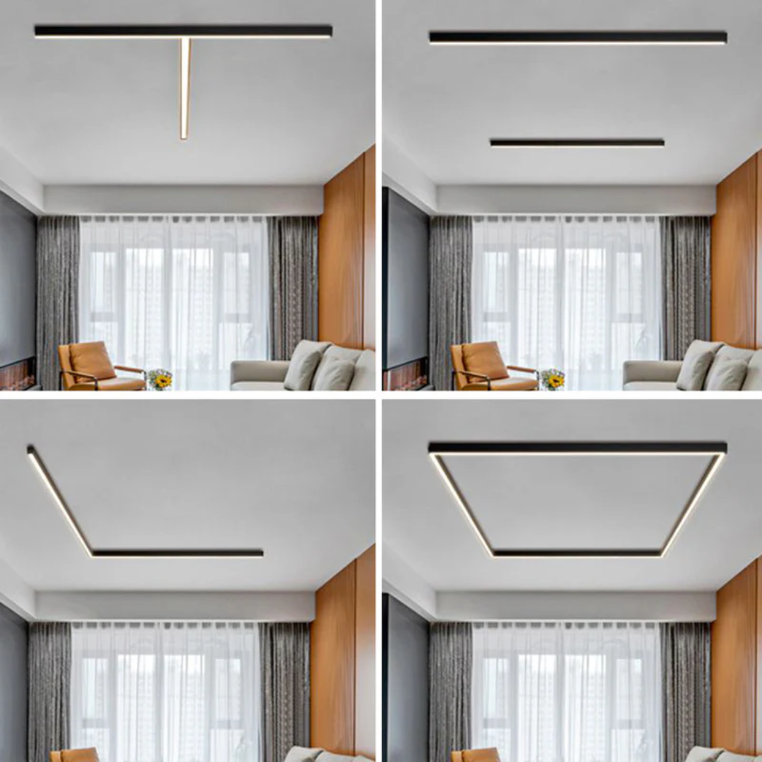 Industrial Linear LED Ceiling Light - Stratum-3 Color-23.62 inches-Nora Luxe