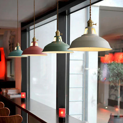 Industrial Retro Pendant Lamp - IronGlow-Gray-Nora Luxe