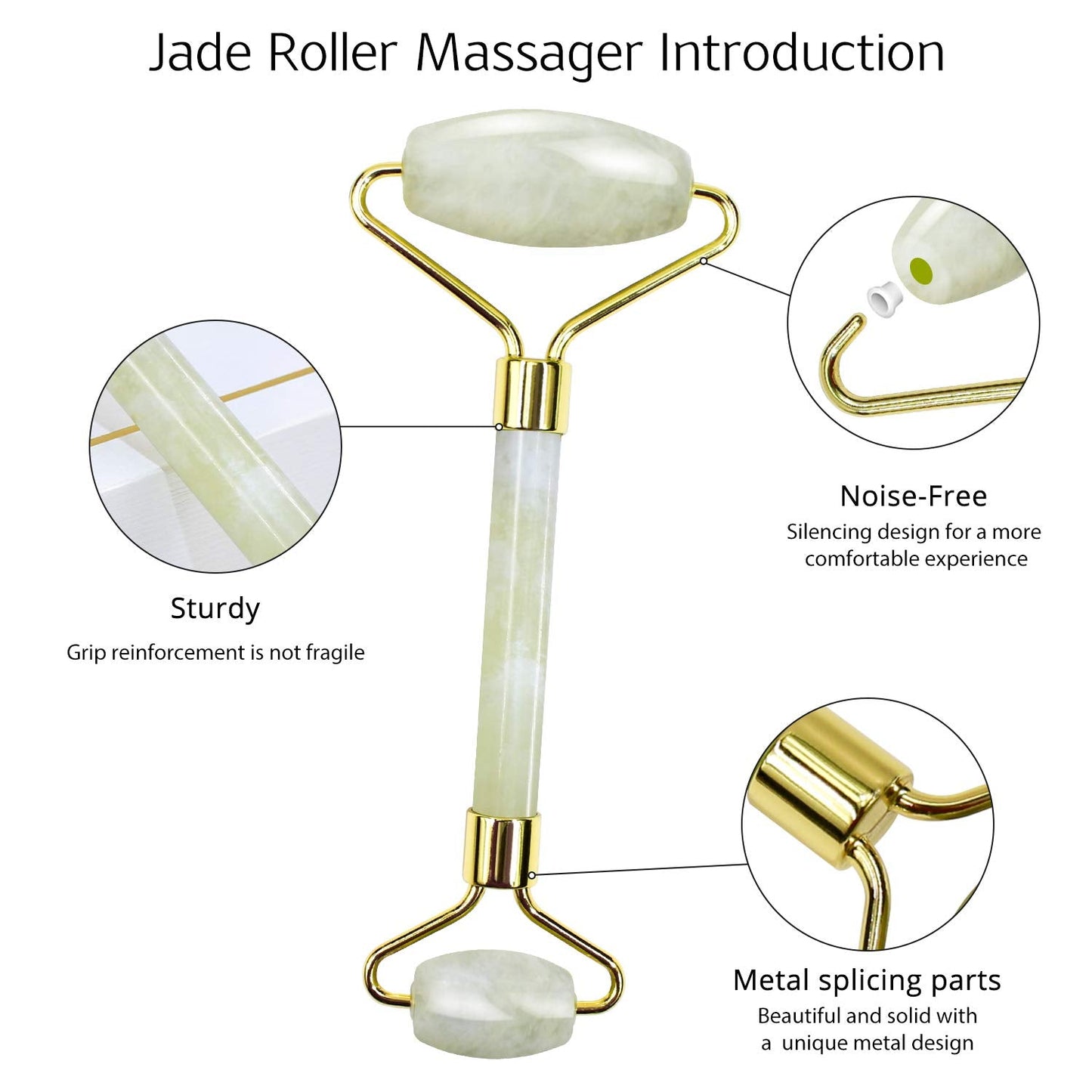 Instant Glow Gua Sha & Jade Roller Set-Green-Nora Luxe