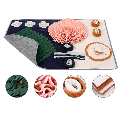 Interactive Snuffle Mat for Dogs - HuntPlay-Sunflower-Nora Luxe
