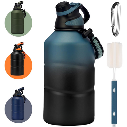 Isolated 1.9 L Water Bottle with Magnetic Lid-Blue Black-Nora Luxe