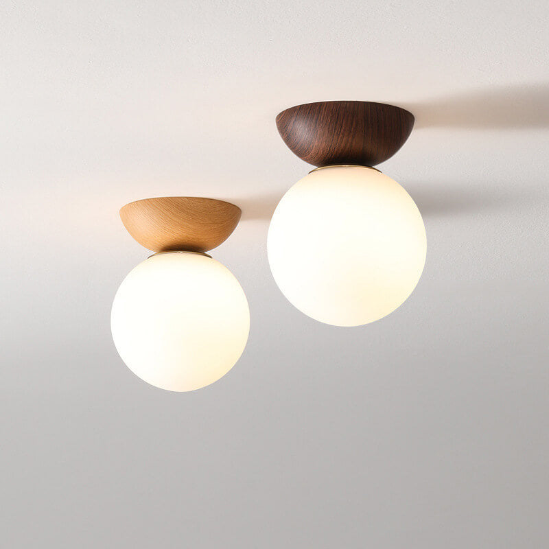 Japanese Style LED Ceiling Lamp – Renji-Warm light-Recessed light-Wood-The Livary