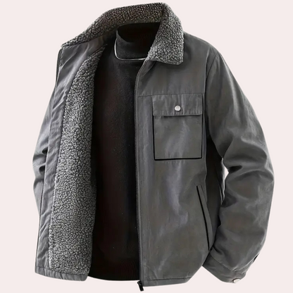 Kebell - Warm Lined Winter Jacket for Men-Gray-S-Nora Luxe