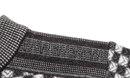 Men's sweater with check knit pattern – Fabian
