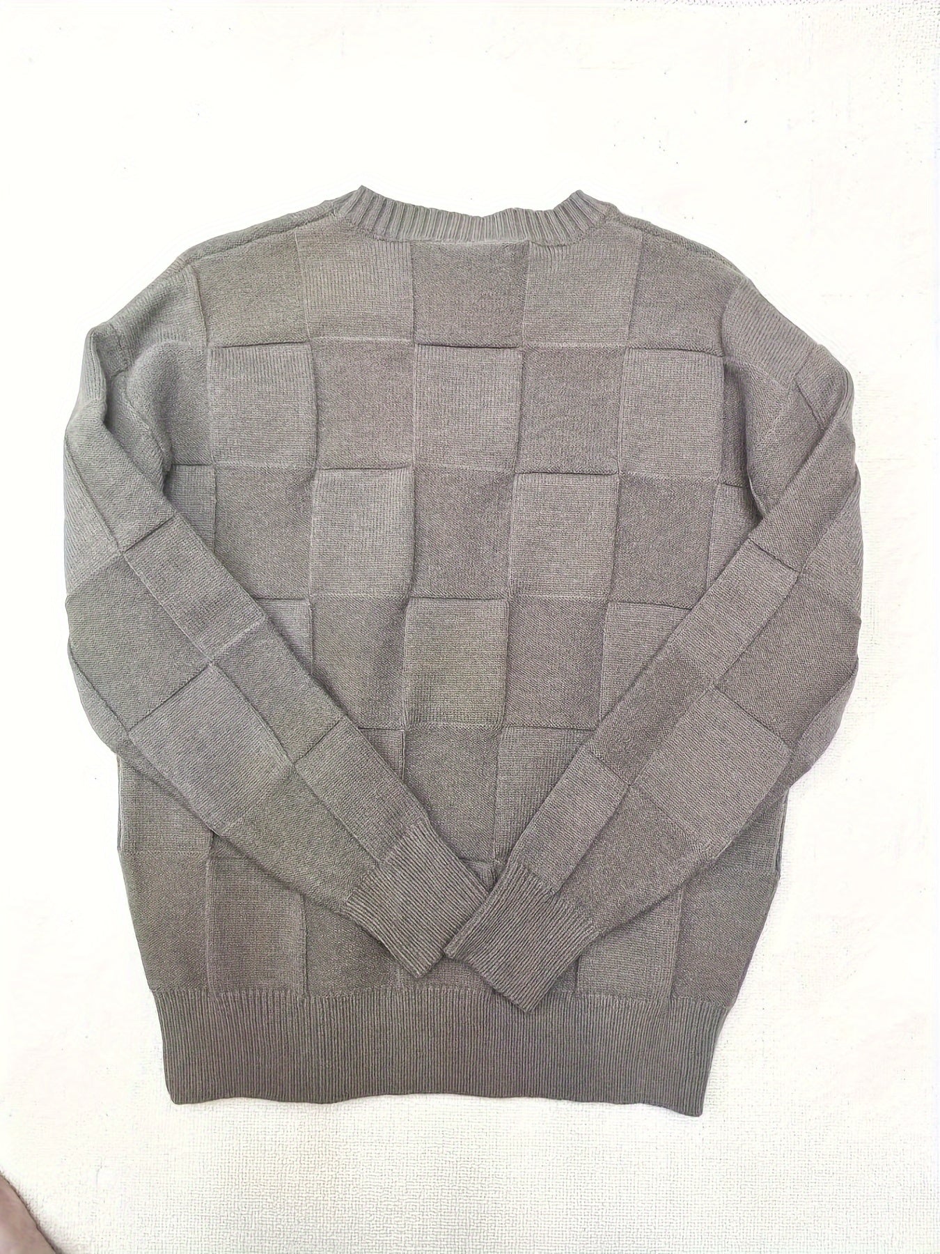Knitted Sweater with Round Neck and Stretch - Caleb-White-M-Nora Luxe