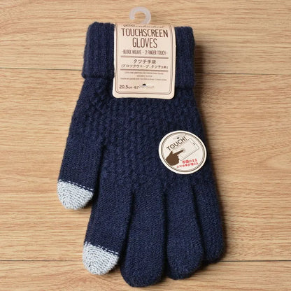 Knitted Touchscreen Gloves for Women - Amara-Black-Nora Luxe