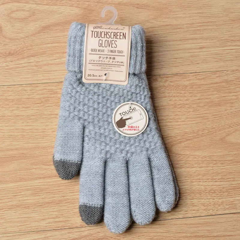 Knitted Touchscreen Gloves for Women - Amara-Black-Nora Luxe