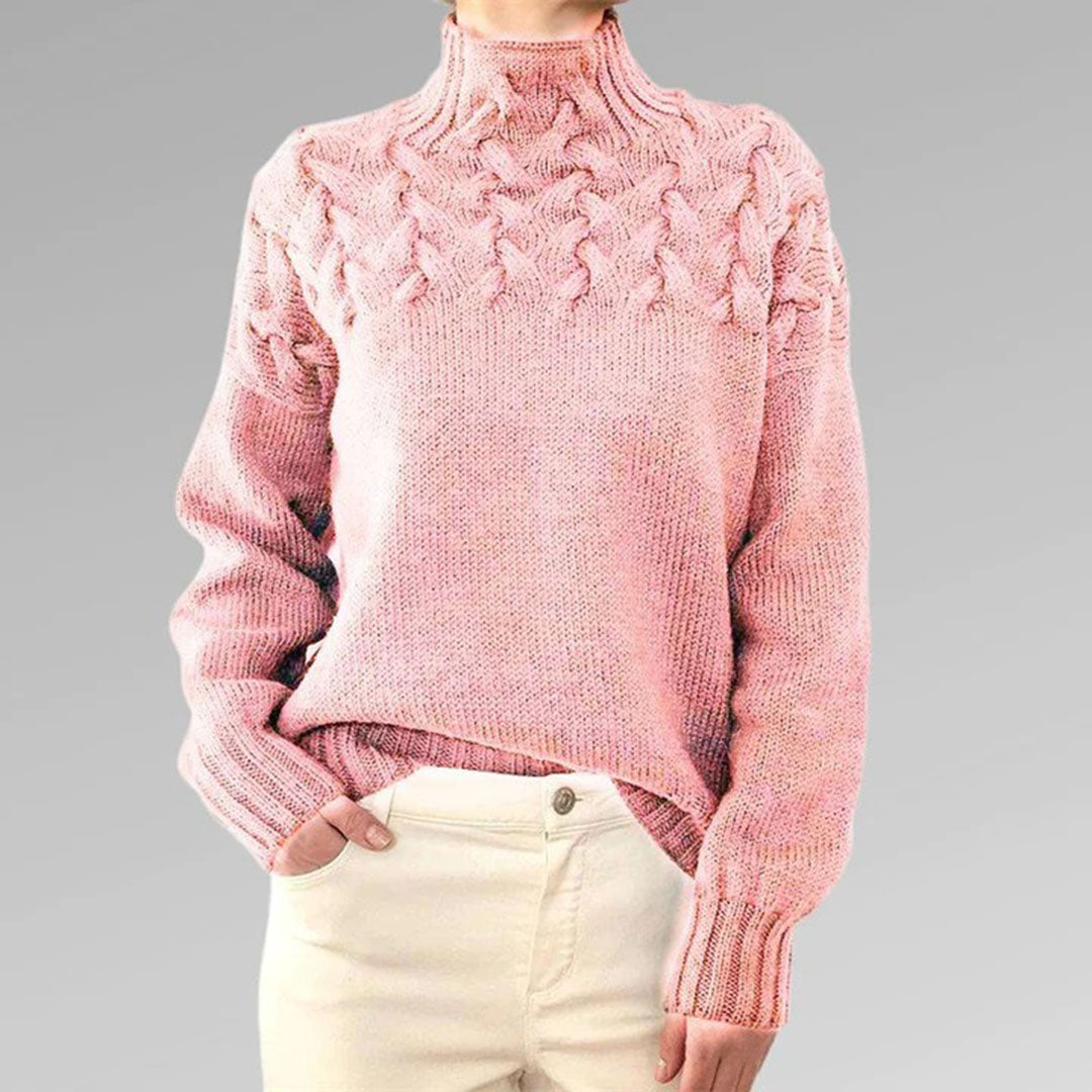 Knitted turtlenecks for women - Elara-Heavenly Blue-S-Nora Luxe