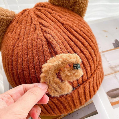 Knitted Winter Hat with Cat Ears - PurrWarm-Beige-1-Nora Luxe
