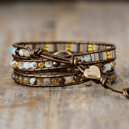 Labradorite Protective Wrap Bracelet - Sylvana-Nora Luxe