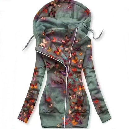 Ladies Butterfly Art Cardigan – Alina-Light grey-S-Nora Luxe
