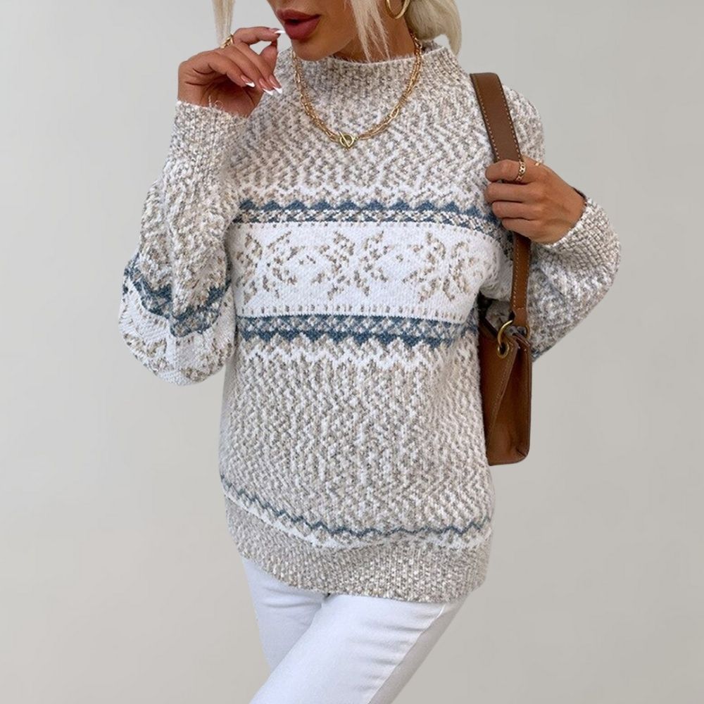 Ladies' sweater - Elara-Light Gray-XS-Nora Luxe