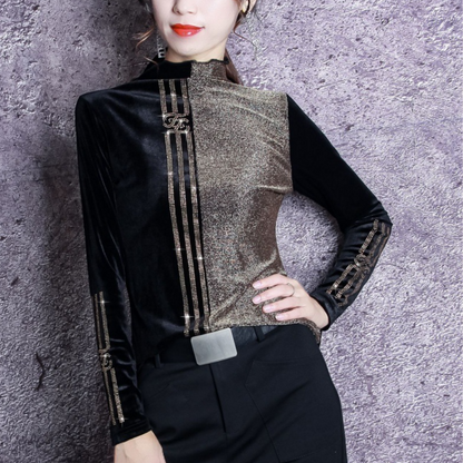 Ladies' Sweater with High Collar - Elise-XS-Nora Luxe