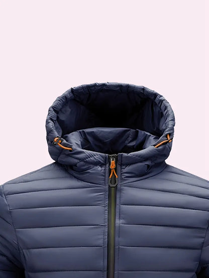 Ladies Winter Puffer Jacket with Hood - Arwen-Black-S-Nora Luxe
