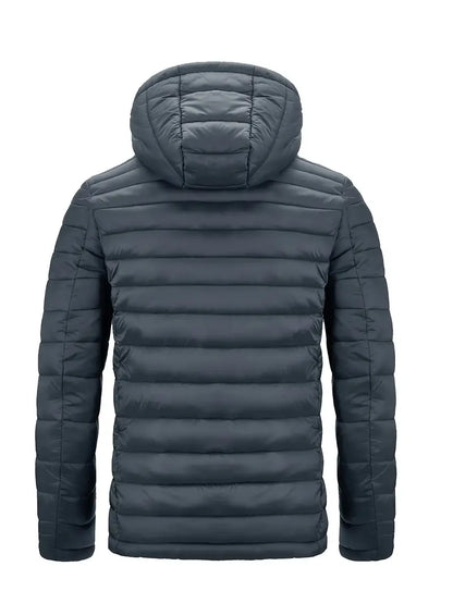 Ladies Winter Puffer Jacket with Hood - Arwen-Black-S-Nora Luxe