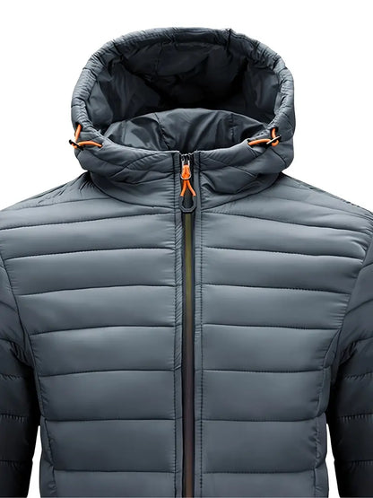 Ladies Winter Puffer Jacket with Hood - Arwen-Black-S-Nora Luxe