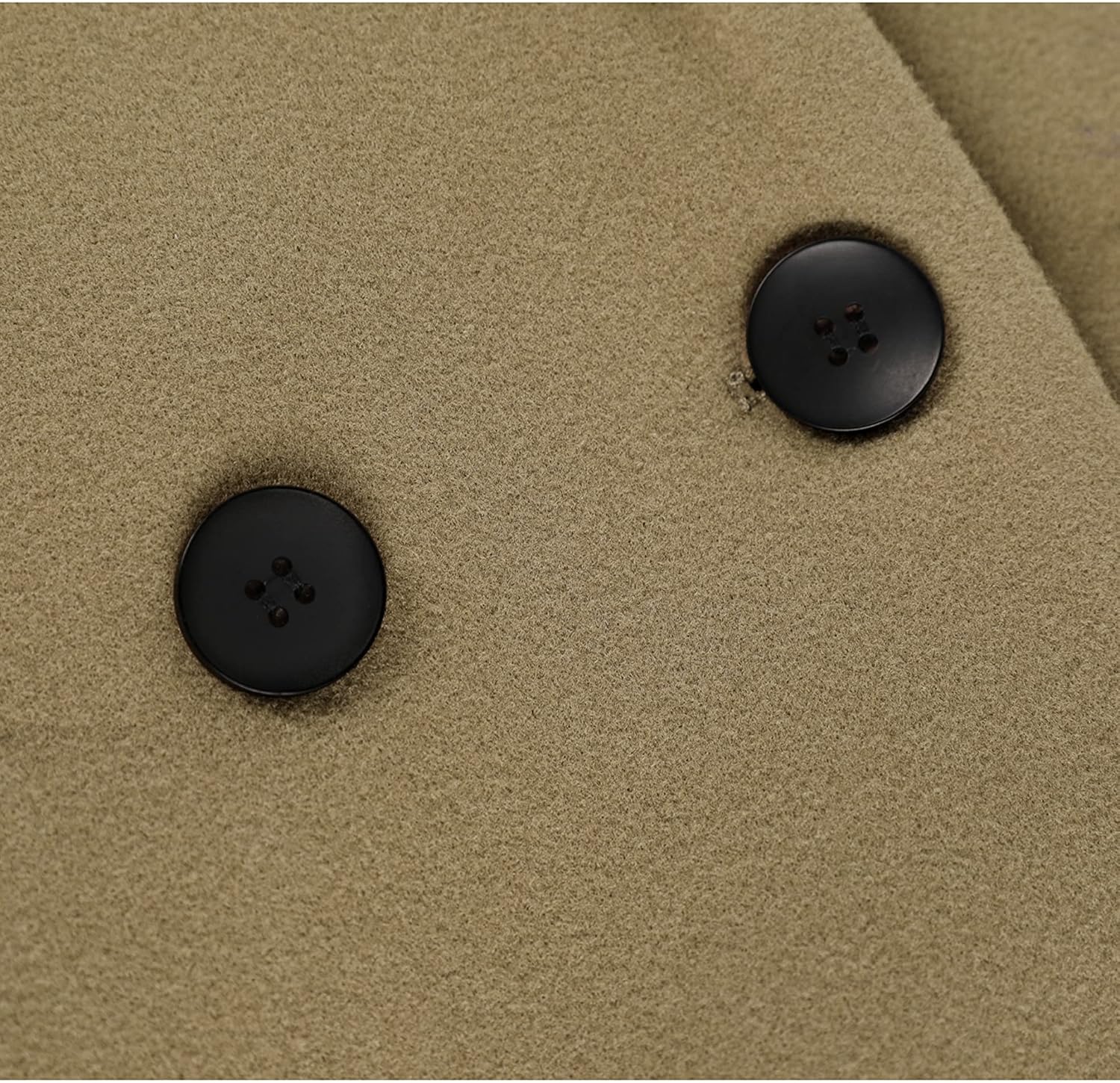 Ladies' Winter Wool Coat with Notch Lapels - Sofia-Beige-XS-Nora Luxe