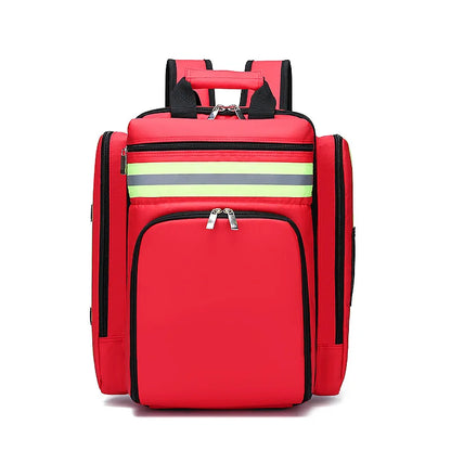 Large First Aid and Survival Backpack - RescueReady-Red-Nora Luxe