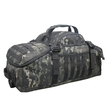 Large Tactical Travel Bag and Backpack - TrailTrek Duffle-Black-M-Nora Luxe