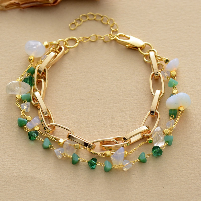 Layered Bracelet Turquoise & Opal – Isabelle-Opal-Nora Luxe