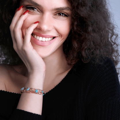 Layered Bracelet Turquoise & Opal – Isabelle-Turquoise-Nora Luxe