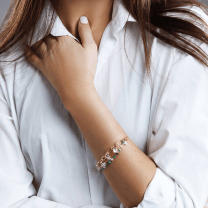 Layered Bracelet Turquoise & Opal – Isabelle-Turquoise-Nora Luxe