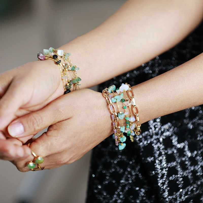 Layered Bracelet Turquoise & Opal – Isabelle-Turquoise-Nora Luxe